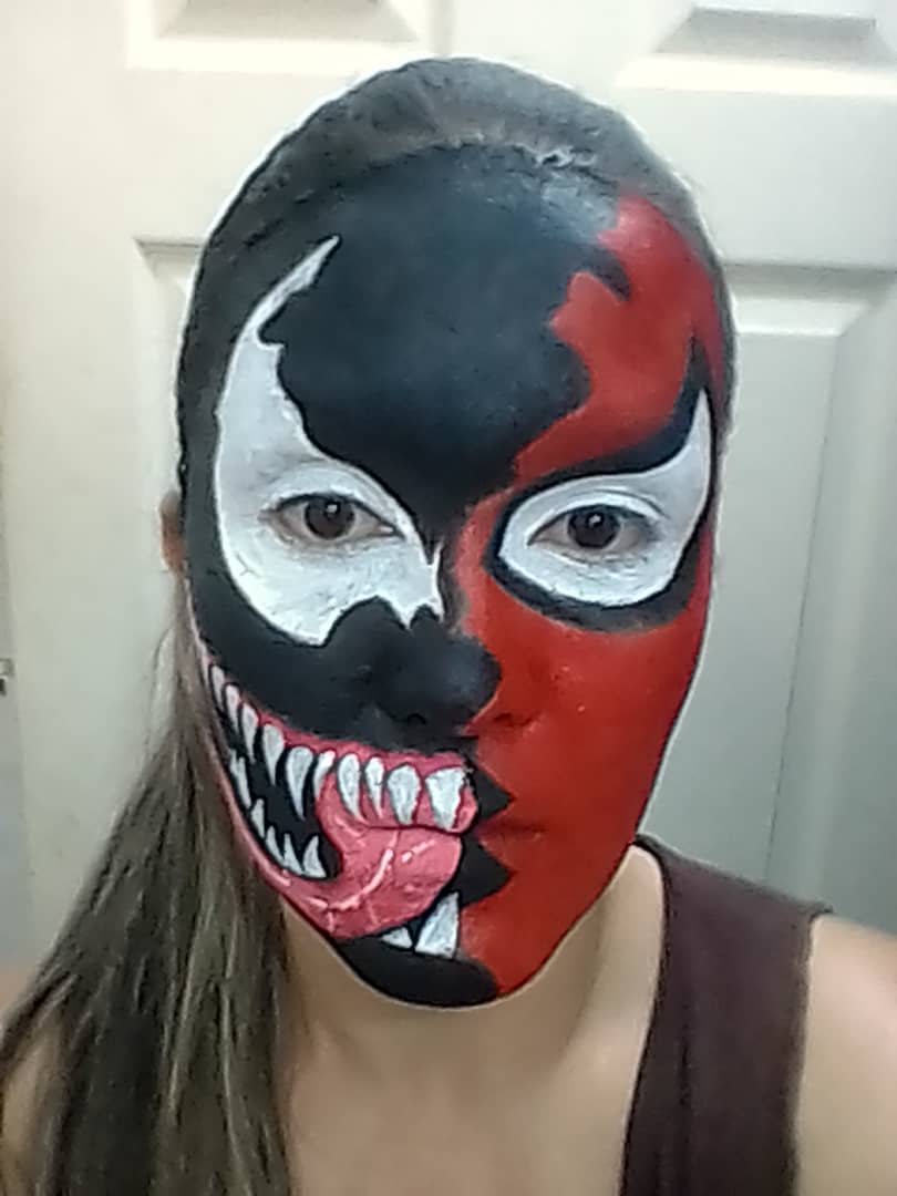 Maquillaje art stico Spaider man VS Venom Spaider man VS Venom